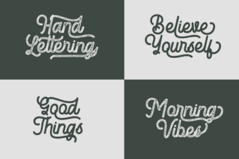 monoline retro script font