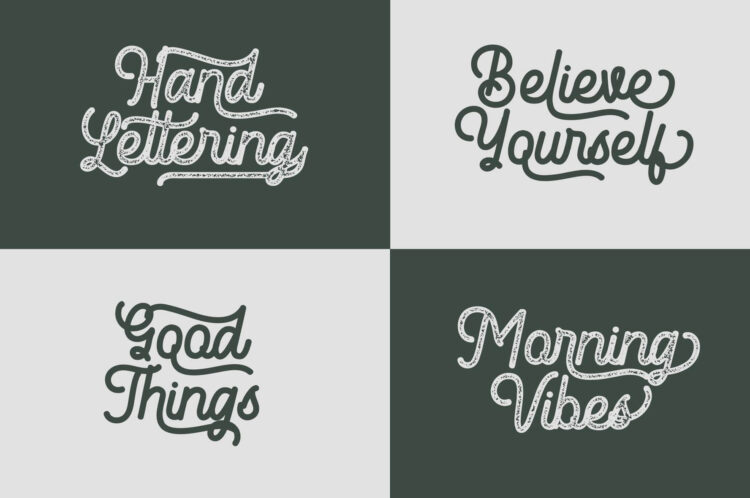 monoline retro script font