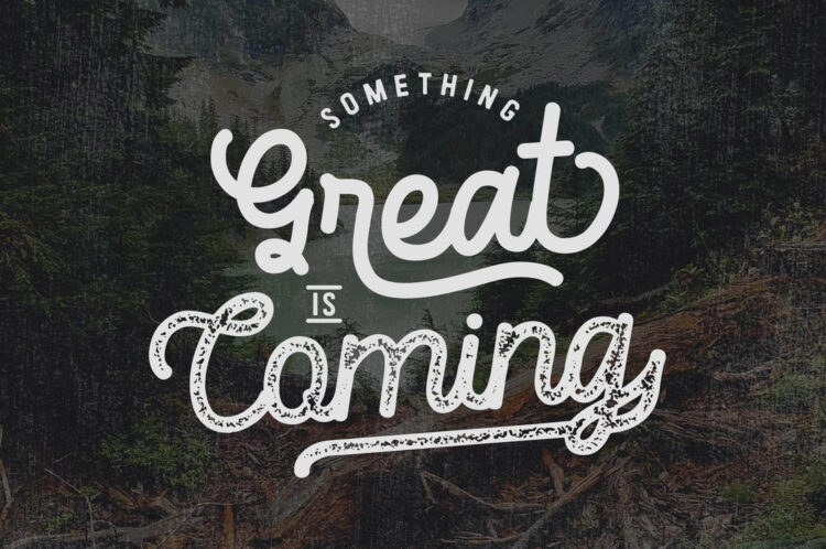 monoline retro script font