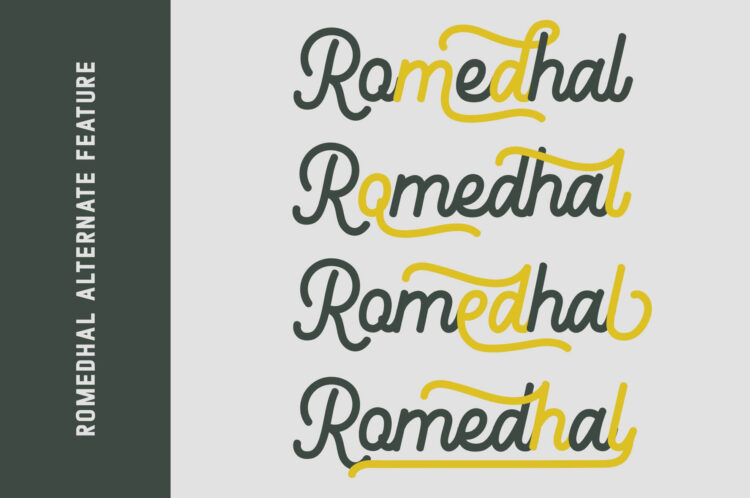 monoline retro script font