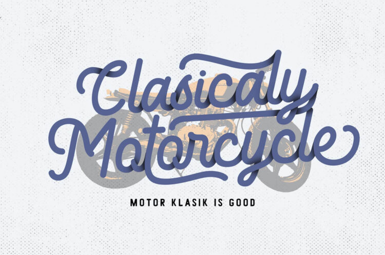 monoline retro script font